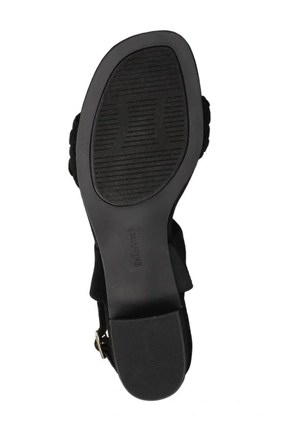Bella Vita Womens Faux Suede Buckle Slingback Sandals In Black Faux Suede