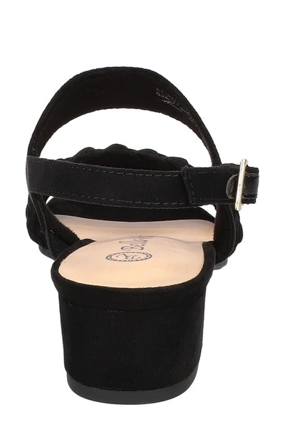 Bella Vita Womens Faux Suede Buckle Slingback Sandals In Black Faux Suede