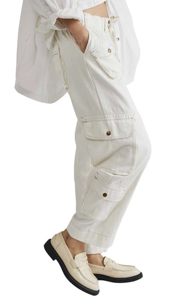 Shop Free People Tahiti Herringbone Cargo Pants In Tofu