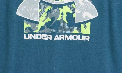 Shop Under Armour Kids' Box Logo Graphic Tee In Static Blue / Gray Mist