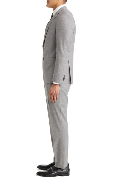 Shop Hugo Boss Stretch Virgin Wool Suit In Silver