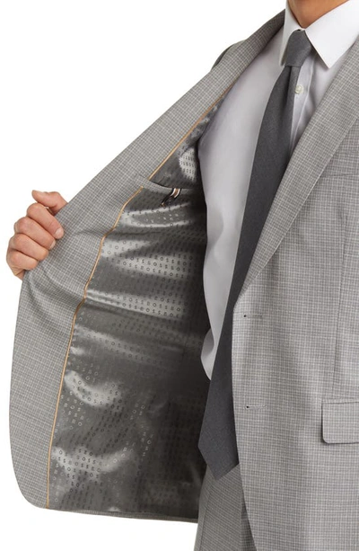 Shop Hugo Boss Stretch Virgin Wool Suit In Silver