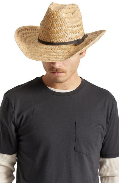Shop Brixton Houston Straw Cowboy Hat In Natural