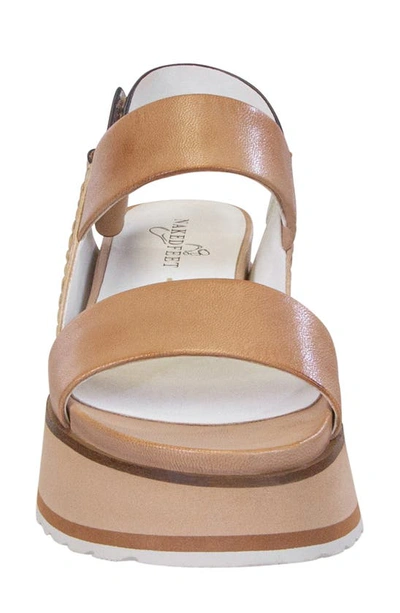 Shop Naked Feet Dimension Platform Slingback Sandal In Ecru