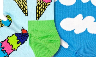 Shop Happy Socks Assorted 2-pack Sunny Day Crew Socks Gift Set In Blue