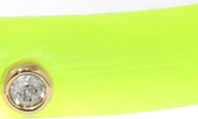 Shop Alexis Bittar Crystal Stud Lucite® Bangle In Neon Yellow