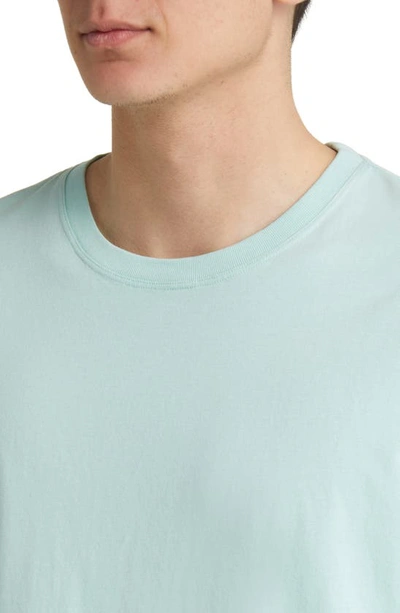 Shop Frame Logo Cotton T-shirt In Mint Blue