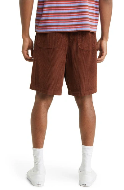 Shop Obey Easy Relaxed Corduroy Shorts In Sepia