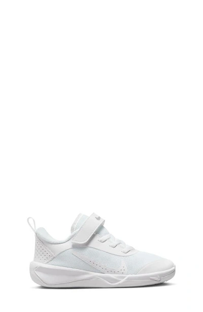 Shop Nike Kids' Omni Multi-court Sneaker In White/ White/ Pure Platinum