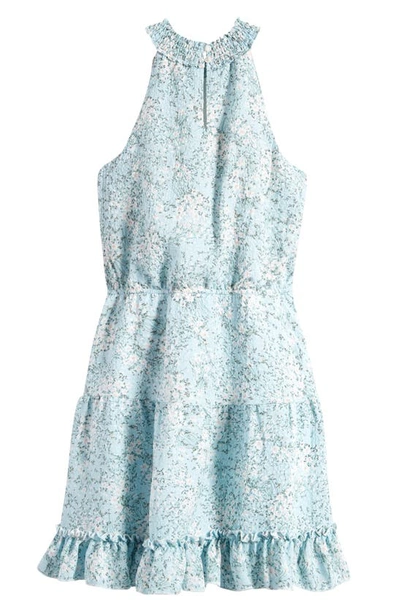 Shop Ava & Yelly Kids' Crinkle Chiffon Tiered Dress In Mint