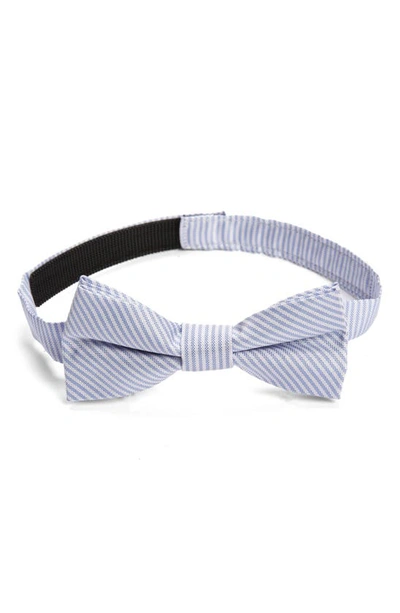 Shop Nordstrom Kids' Oxford Stripe Bow Tie In Oxford Mini Light Blue Stripe