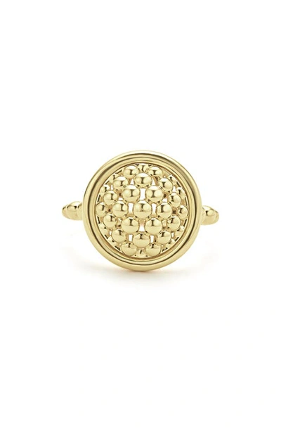 Lagos Meridian 18k Gold Caviar Circle Band Ring In Gold
