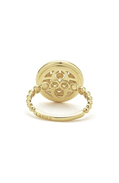 Lagos Meridian 18k Gold Caviar Circle Band Ring In Gold