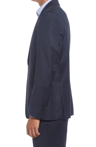 Hugo Boss Boss Slim Fit Solid Wool Suit Jacket In Navy
