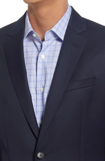 Hugo Boss Boss Slim Fit Solid Wool Suit Jacket In Navy