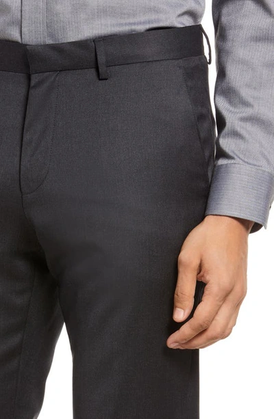 Shop Hugo Boss Genius Slim Fit Wool Suit Pants In Dark Grey