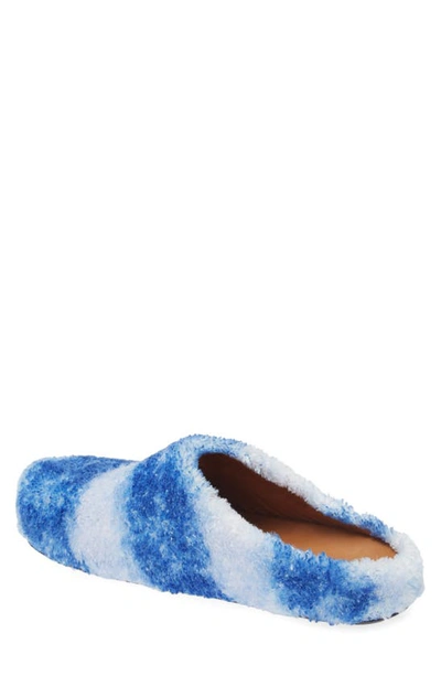 Shop Marni Gender Inclusive Genuine Calf Hair Clog In Dusty Blue/ Turquoise/ Grey