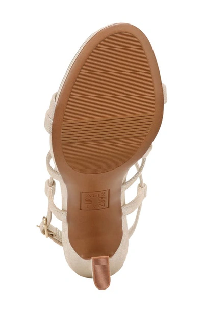 Shop Naturalizer Luisa Metallic Strappy Sandal In Yellow Gold Leather