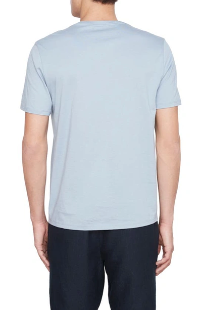 Shop Vince Pima Cotton T-shirt In Chalk Blue