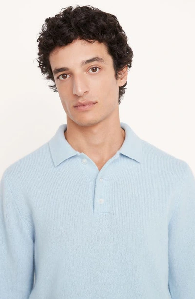 Vince Cashmere Polo Sweater In H Glacier