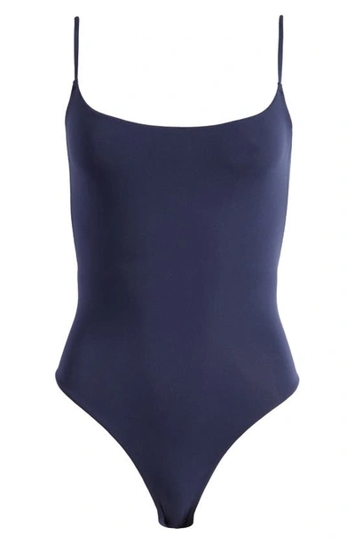 Shop Skims Fits Everybody Camisole Thong Bodysuit In Navy