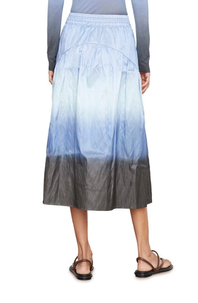 Shop Vince Metallic Dip Dye Cotton Blend Skirt In Kyanite