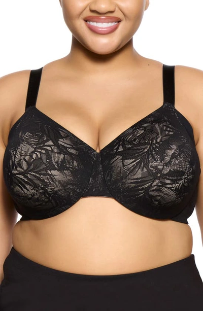 Shop Felina Jessamine Underwire Minimizer Bra In Black