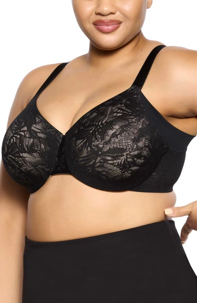 Shop Felina Jessamine Underwire Minimizer Bra In Black