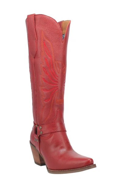 Shop Dingo Heavens To Betsy Knee High Western Boot In Red