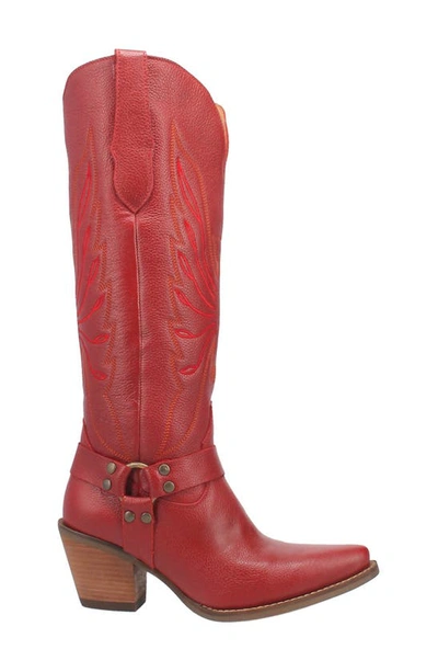 Shop Dingo Heavens To Betsy Knee High Western Boot In Red