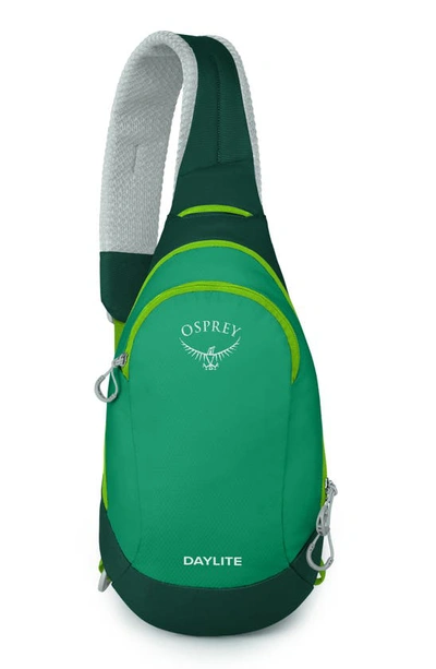 Shop Osprey Daylite Sling Backpack In Escapade Green/ Baikal Green