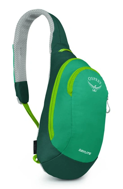Shop Osprey Daylite Sling Backpack In Escapade Green/ Baikal Green