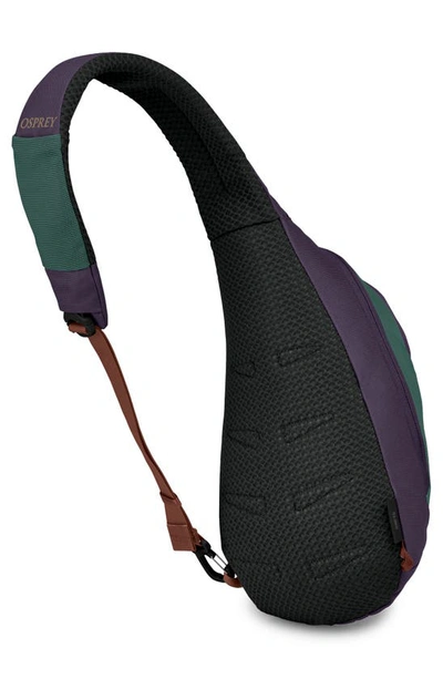 Shop Osprey Daylite Sling Backpack In Axo Green / Enchantment Purple