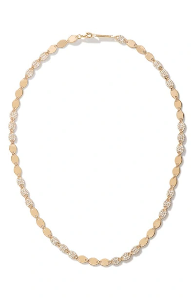 Shop Lana Diamond & Nude Link Necklace In Yellow