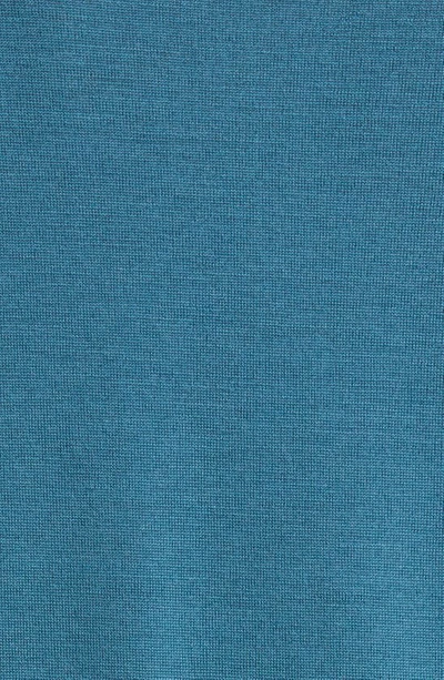 Shop John Smedley Cotswold Wool Polo Sweater In Blue Tide