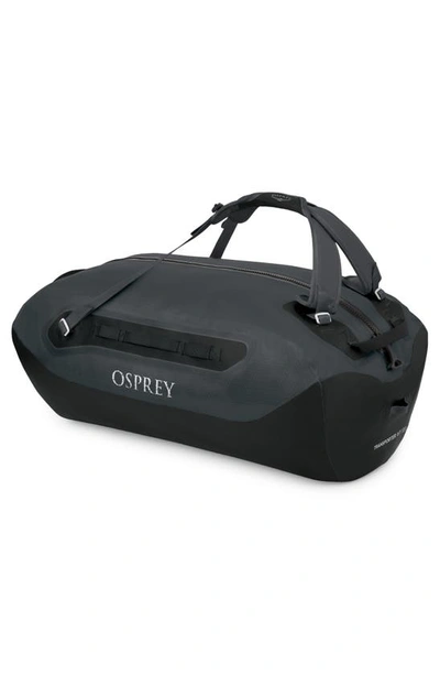 Shop Osprey Transporter® 100l Waterproof Duffle Backpack In Tunnel Vision Grey