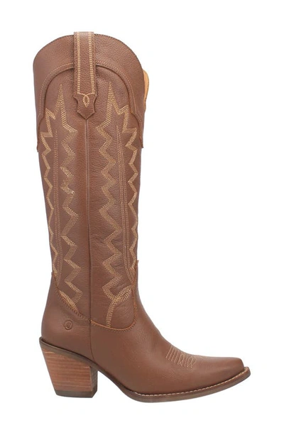 Dingo Knee High Western Boot In Brown