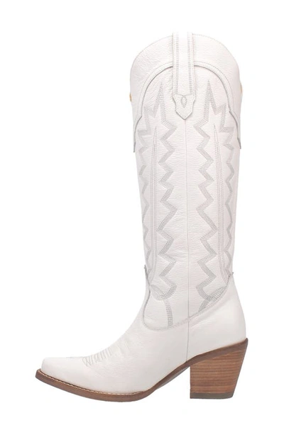Dingo Knee High Western Boot In White