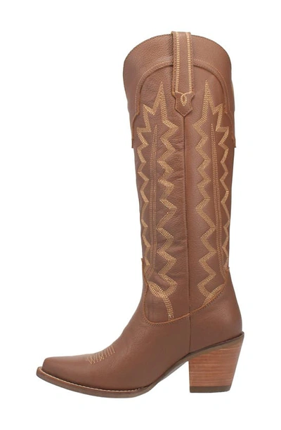 Dingo Knee High Western Boot In Brown