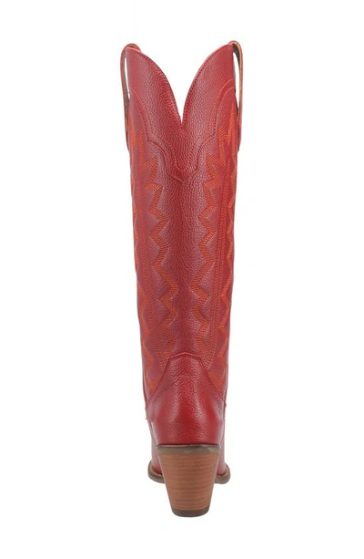 Dingo Knee High Western Boot In Red