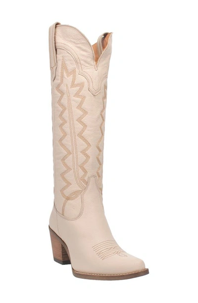 Shop Dingo Knee High Western Boot In Sand