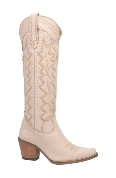 Shop Dingo Knee High Western Boot In Sand