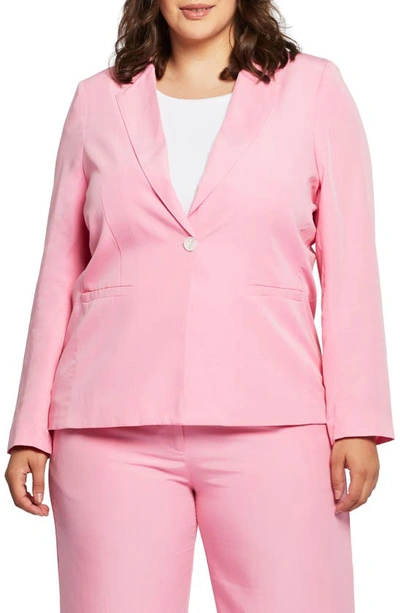 Shop Estelle Maestro One-button Blazer In Pink