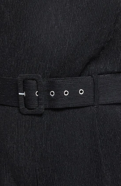 Shop Estelle Malo Crinkle Belted Jumpsuit In Black