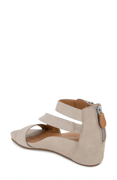 Gentle Souls By Kenneth Cole Gwen Asymmetric Strappy Sandal In Mushroom Nubuck