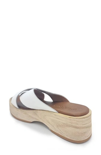 Gentle Souls By Kenneth Cole Orion Crisscross Platform Sandal In White