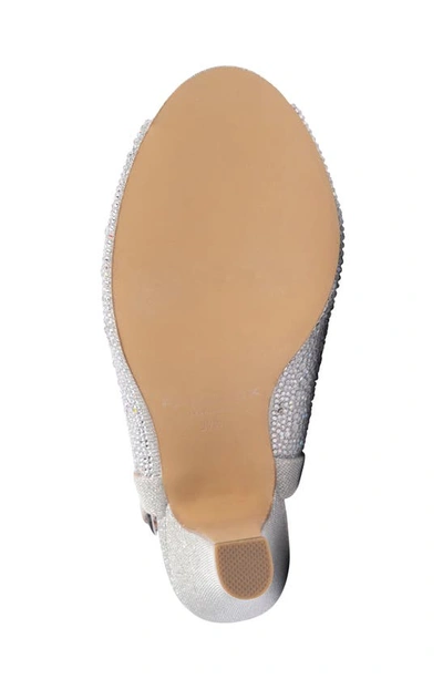 Shop Paradox London Pink Glory Slingback Peep Toe Pump In Silver