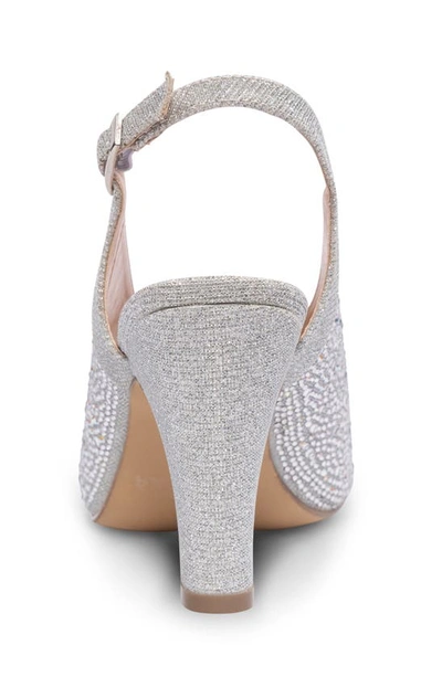 Shop Paradox London Pink Glory Slingback Peep Toe Pump In Silver