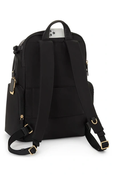 Shop Tumi Celina Backpack In Black/ Gold