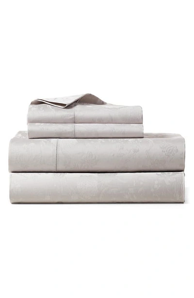 Shop Ralph Lauren Bethany 350 Thread Count Organic Cotton Flat Sheet In Platinum